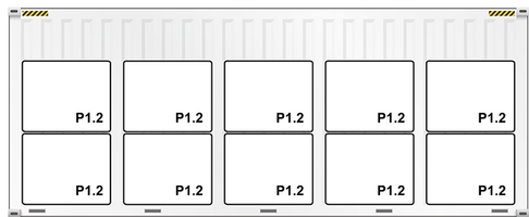 Pörner Bitumen Bag™ P1.1 Container Loading Schematic