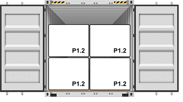 Pörner Bitumen Bag™ P1.1 Container Loading Schematic
