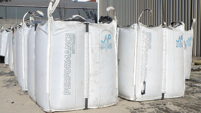 Pörner Bitumen Bag™ P-type stored outdoors